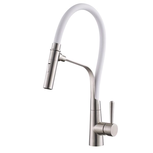 Stainless Steel 304/316 Polished Sink Faucet Kitchen White Flexible Hose For