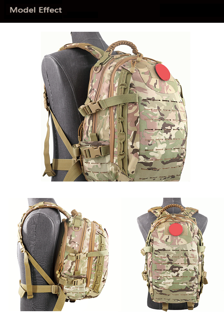 47*26*14cm Multi-Function Outdoor Training Camping Waterproof Backpack With Molle System Closure Type zipper