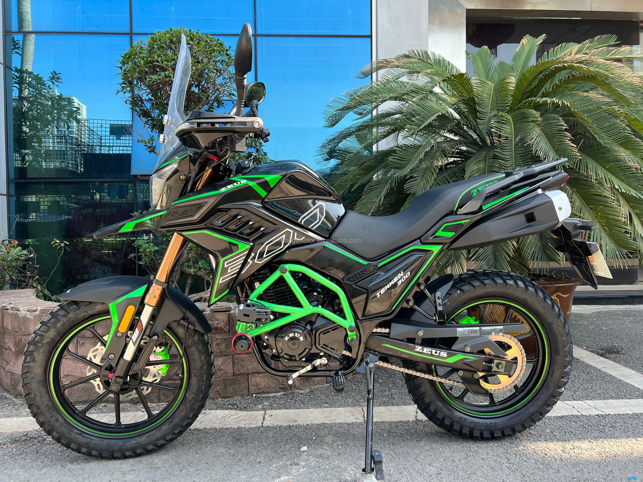 Gas / Diesel Powered 300CC Dirt Bike Motorcycle With Knobby Tires