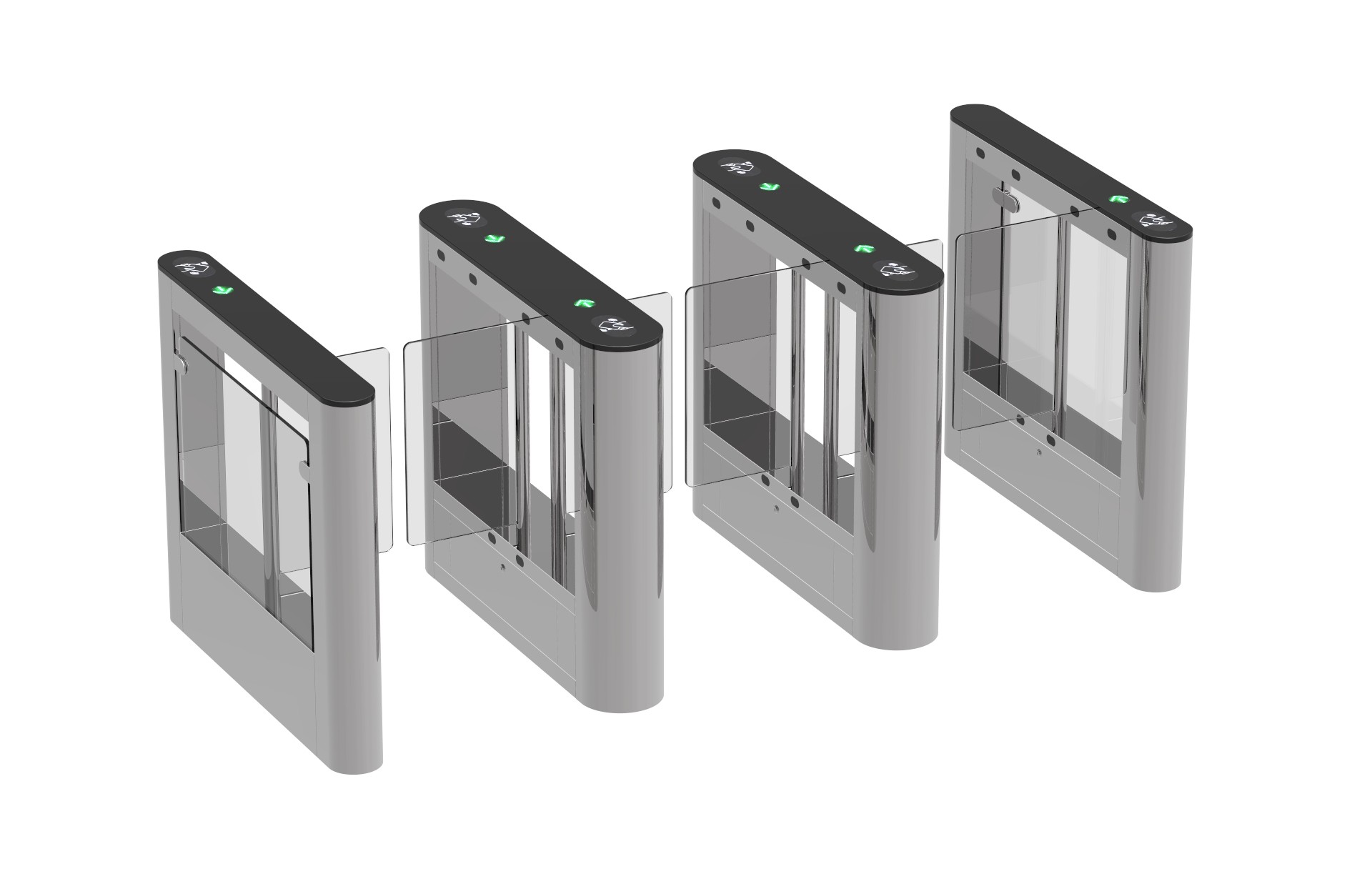 Indoor / Outdoor Automatic Turnstile Access Control System 30 - 45 Person / Minute