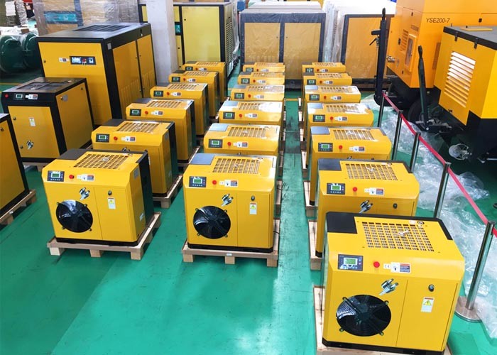 High Efficienc Package Screw Air Compressor 7.5hp Move Flexibly