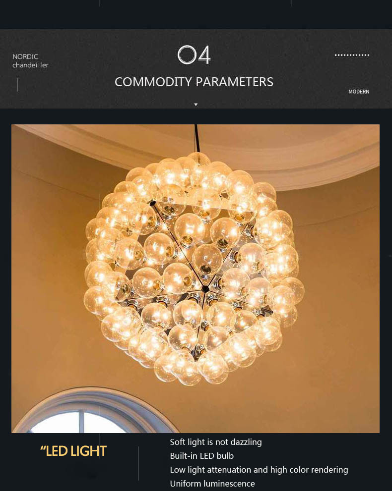 Nordic creative bubble chandelier living room model room restaurant Taraxacum chandelier(WH-MI-360)