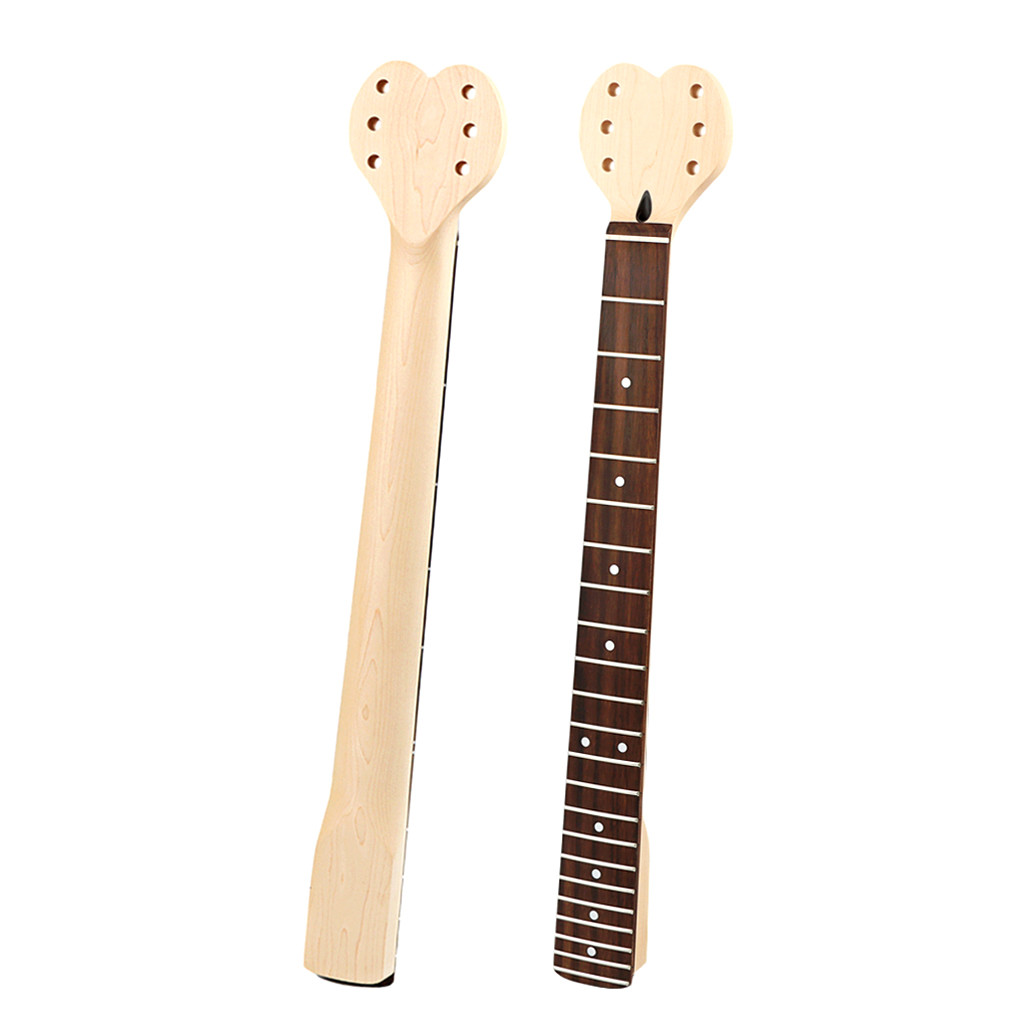 Durable Heart Shaped Head 6 String Bass Guitar Neck 22.83 Inches Length