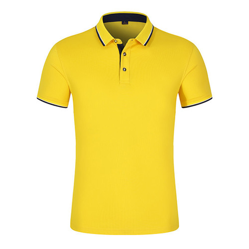 Temperament Slim OEM T Shirts Yellow Cotton Ladies Golf Polo Shirts For Running