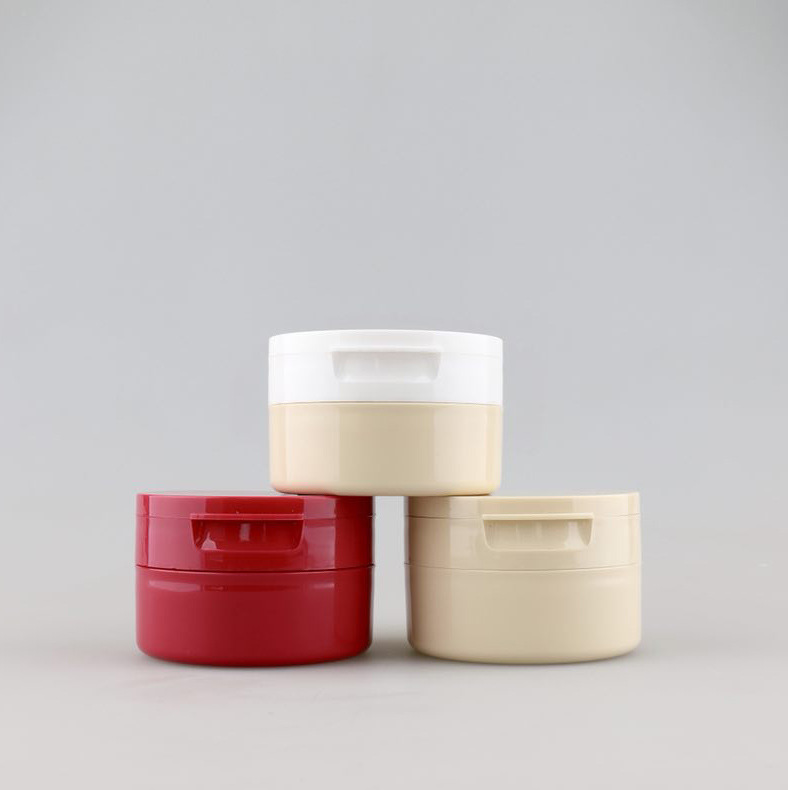 80g 100g 120g Flip Top Lid Cosmetic Jars Made of PP Material Suitable for Skincare Packaging