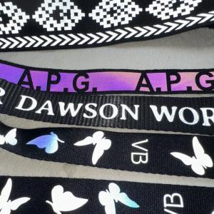 Printed Polyester Webbing Tape - Holographic Letter/Butterfly
