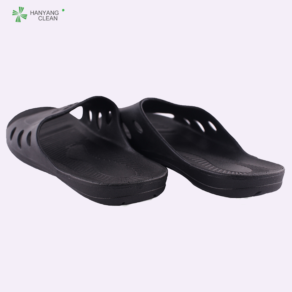 Anti Slip Anti Static Esd Clean Room Slippers , Mens Black Work Shoes
