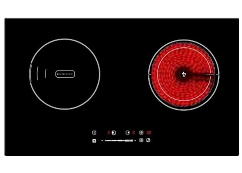 Touch Timer Double Burners 4400W Built In Combined Hob