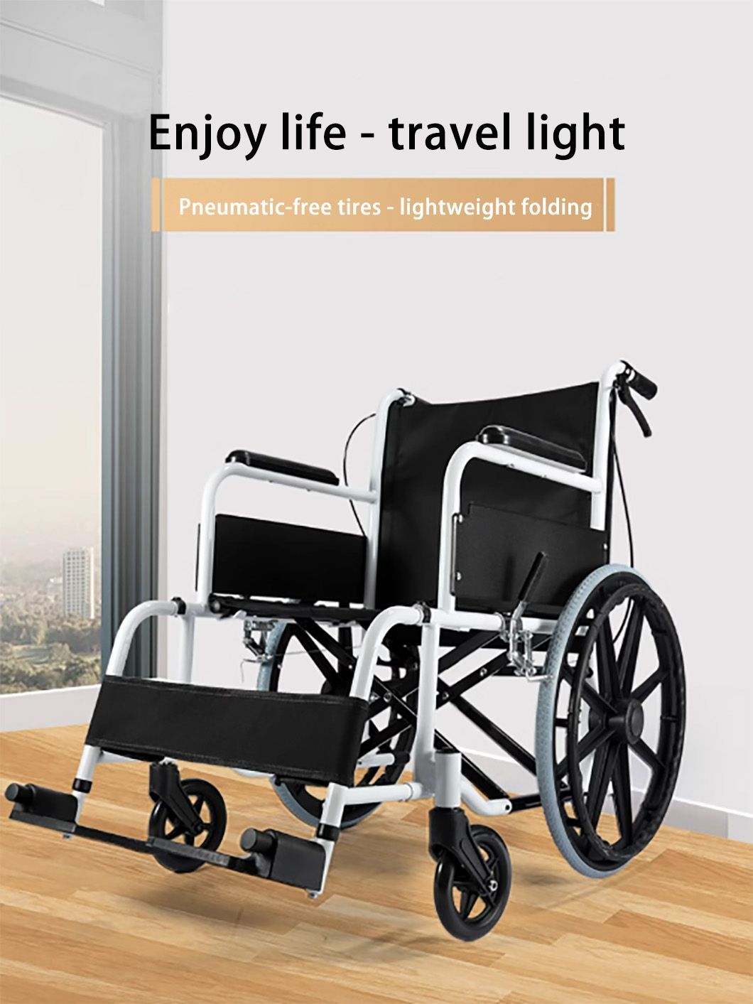 High Quality Cheap Lightweight Durable Folding Manual Aluminum Wheelchair