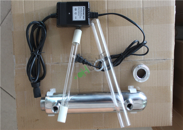 Ultraviolet Water Sterilizer Water Treatment Plant Accessories 6GPM 25W For Ro Unit