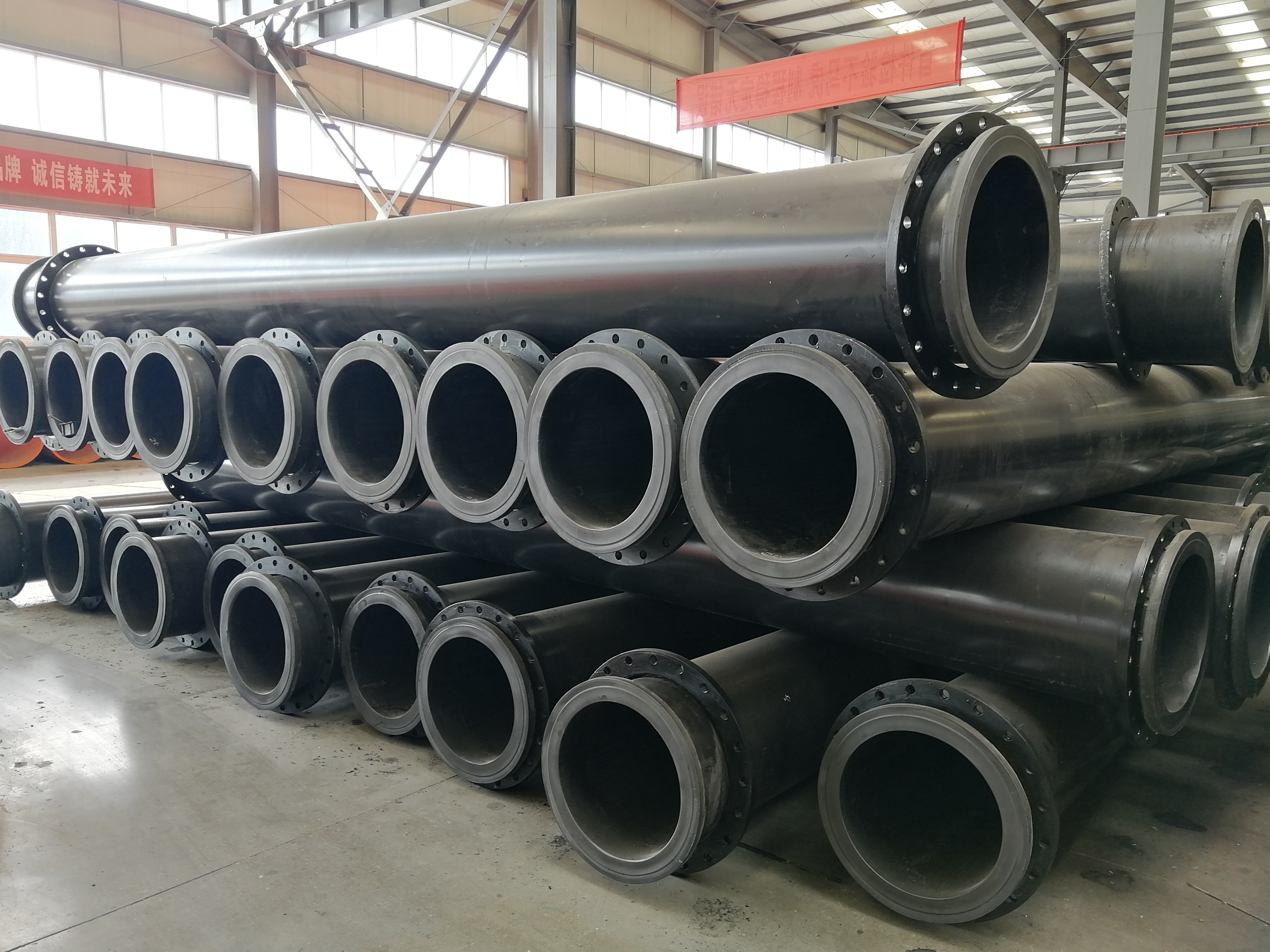 5.8/11.8m Per Length Dredging HDPE Pipe With High Tensile Strength