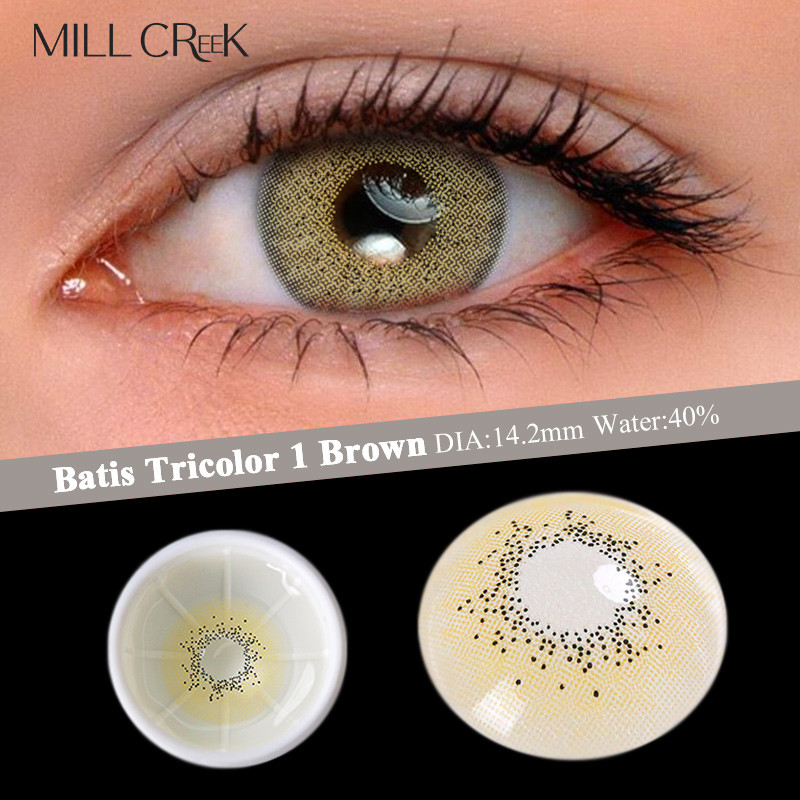 14mm Natural Colored Hyperopia Hazel Green Contact Lenses For Black Eyes