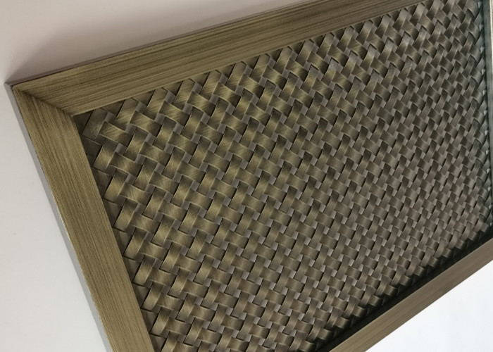 SS304 Decorative Woven Wire Mesh Fabric For Kitchen Furniture Door And Balustrade