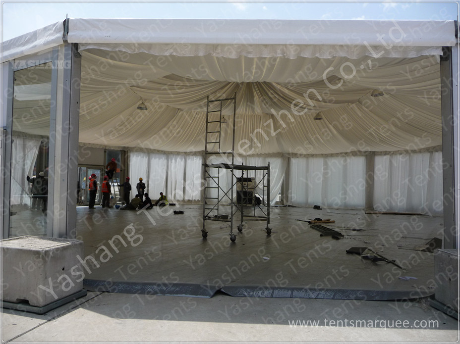 Luxury Decoration Gazebo Canopy Tents , Glass Wall Outside Gazebos Canopies