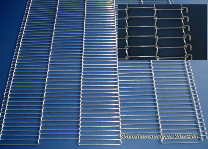 SUS304 25.40mm Pitch Flat Flex Conveyor Belt ISO9001 Stainless Steel Conveyor Belt