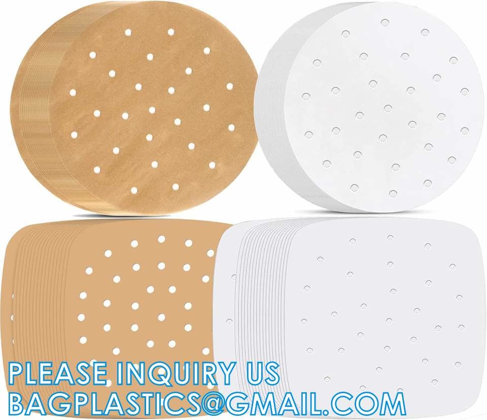 Air Fryer Disposable Paper Liner Reusable Air Fryer Liners, Round Air Fryer Parchment Paper, Non-Stick Food Grade