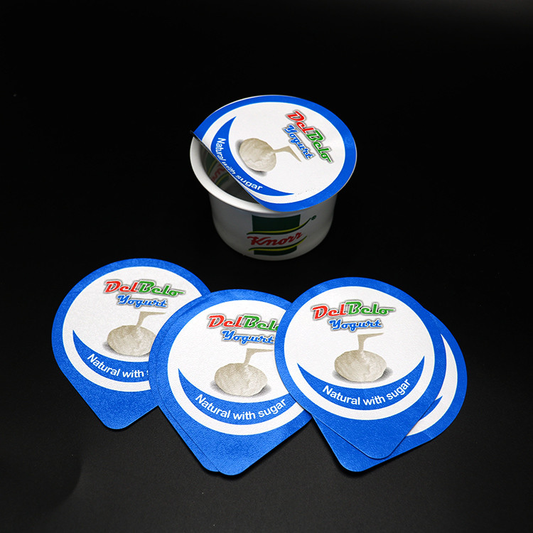 Oripack Odm Yogurt Cup Lid Blue Precut Heat Seal Environmental Protective