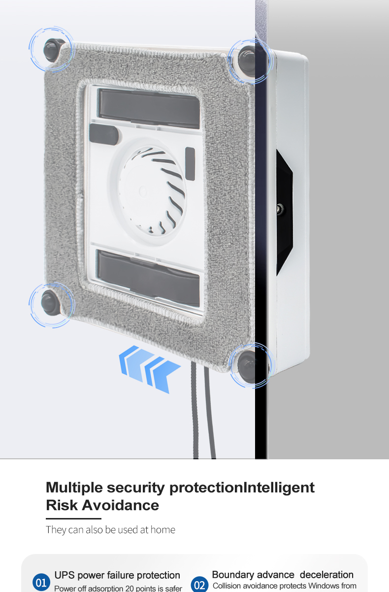 APP Controlled 72W Dual Water Spray Robot Window Cleaner for Fast and Thorough Cleaning