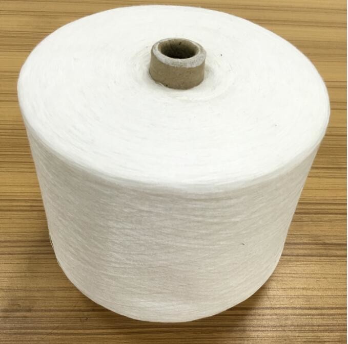 Raw White 100% Ring Spun Polyester Yarn 30S/2 30S/3 For Sewing