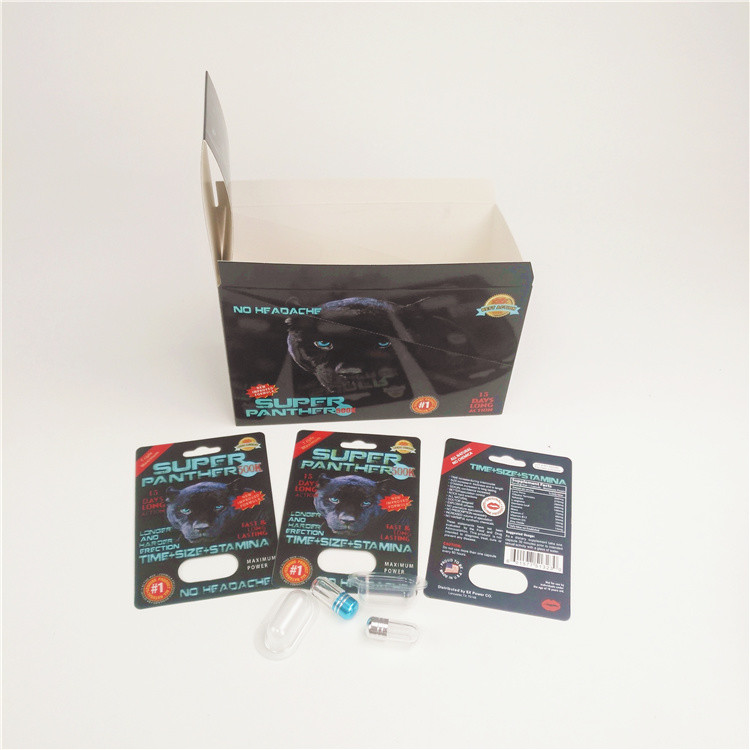 UV Printing 200mic 3D Panther Card Male Enhancer Pills With UV Display