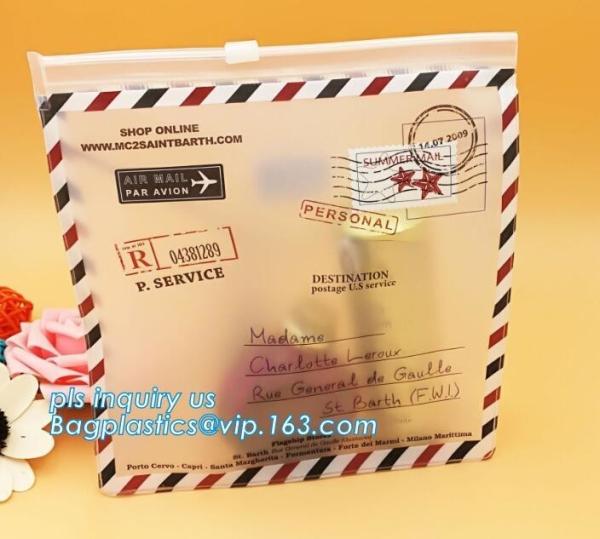 slider Zip lockk PVC cosmetic bag promotional custom printed plastic bag, Eco