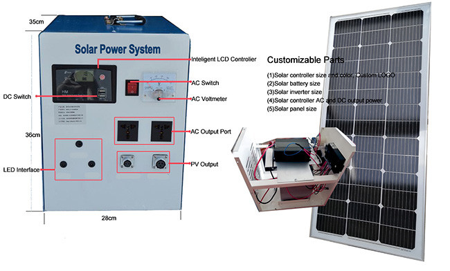 DC 12V 1500W Home Electric Solar Power System 300AH For Outdoor Camper