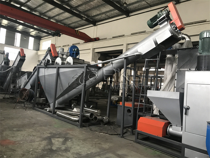 Sorting Pet Flakes Washing Machine 600kg H Pet Bottle Recycling Plant