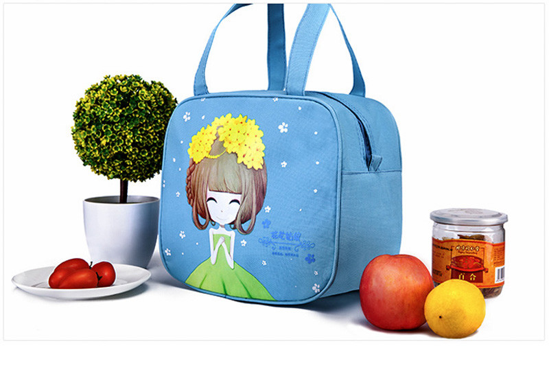Non Toxic Cute Cartoon Polyester Cooler Lunch Bag