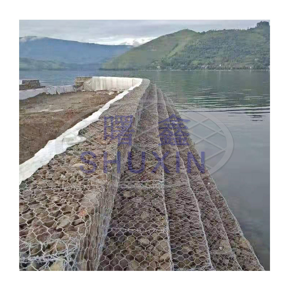 3*1*1 M Gabion Wire Mesh Boxes Hexagonal Hole Galvanized Coated Bridge Protection