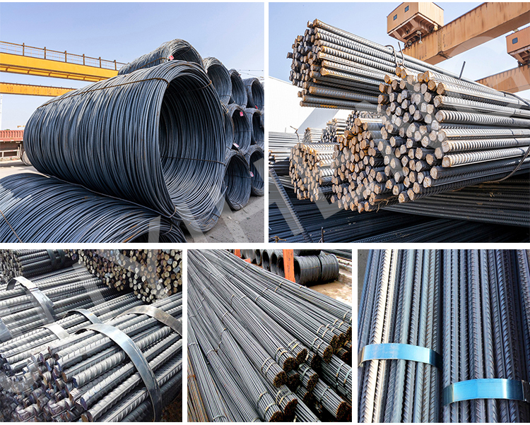 Construction Deformed Steel Rebar HRB400 HRB500 Metal Reinforcement Bar 6mm - 40mm
