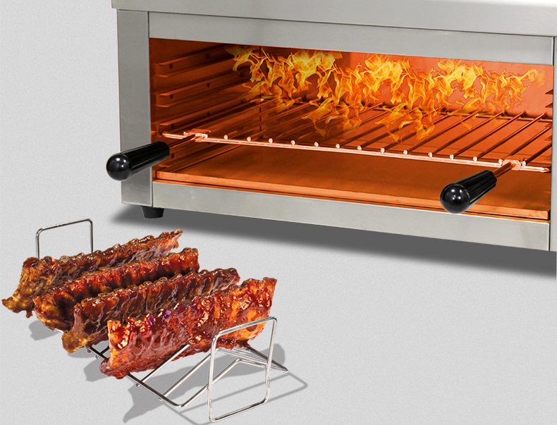 220V Voltage Electric Heating Surface Stove Sandwich Salamander Machine for Baking