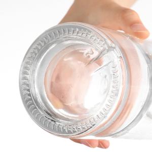 Super Flint Glass Custom Embossed Metal Label Bottle for Liquor Drink 500ml