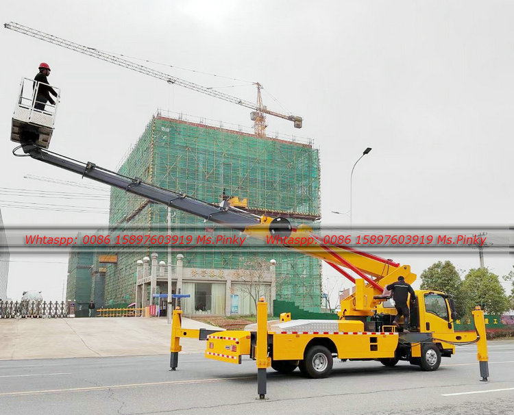 ISUZU ELF Euro 5 Aerial Working Truck 22M 26M 28M 33M 36M ISUZU Aerial Manlift Platform Truck Bucket Aerial Working Car for Sale