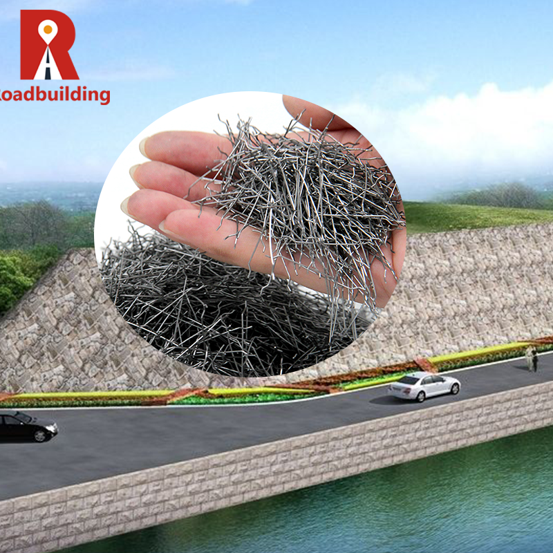 Shear Strength 8-10MPa 6mm Micro Stainless Steel Fibre For Concrete Length 45Mm 55 Mm