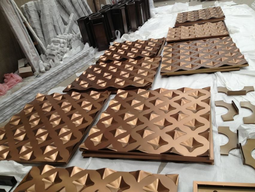 Rose Gold Stainless Steel Screen Panels For Facade/Wall Cladding/ Curtain Wall/Ceiling