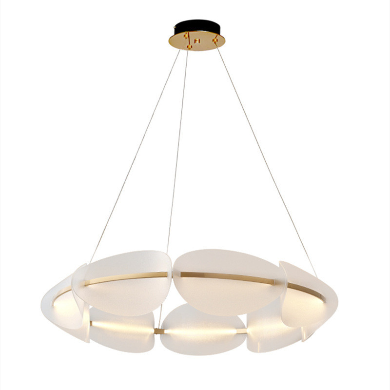 Modern Acrylic LED Chandeliers Living Room Creative Nordic Atmospheric Restaurant Ring Chandelier(WH-AP-558)