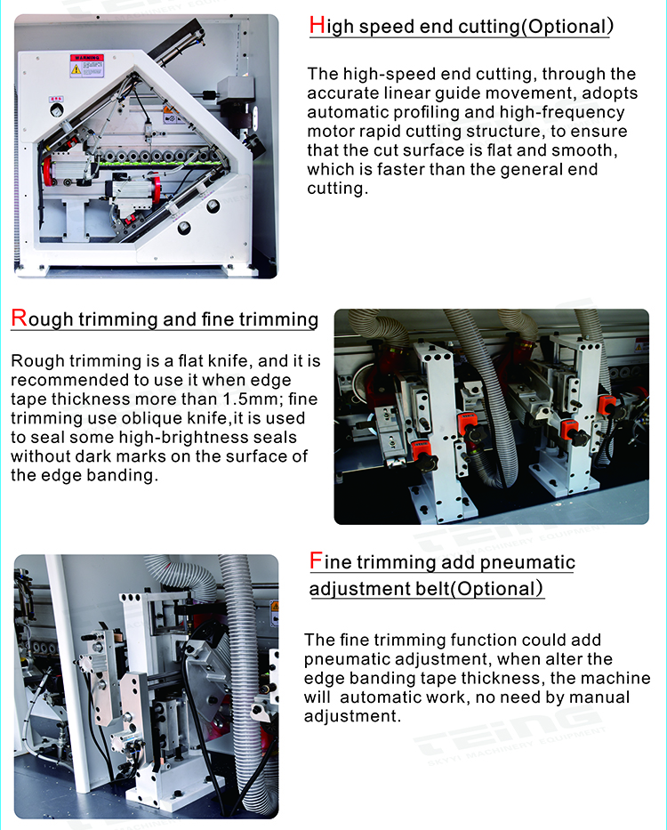 Fully Automatic Edge Bander Machine SKDT540 With Corner Cutting Woodworking Machine