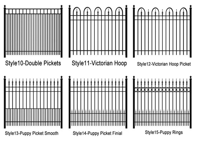 Antique Steel Wall Mounted Garden Fence High Tensile Security Square Tube Iron Fence