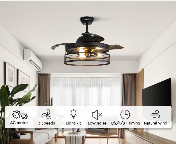 Invisible ceiling fan