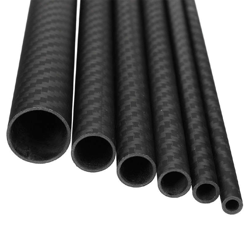 CNC High Strength 3K Fiber Carbon Fibre Tube Rolled Wrapping
