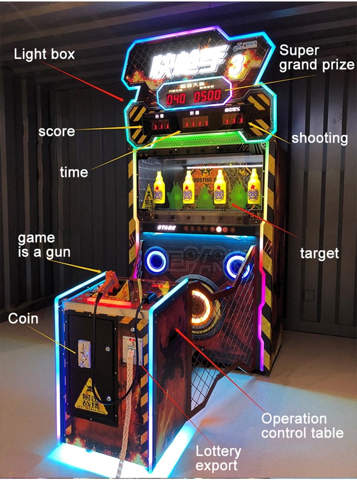 Coin Operated Fast Shooter Latest Fast Gunman Shooting Video Game Machine For Sale