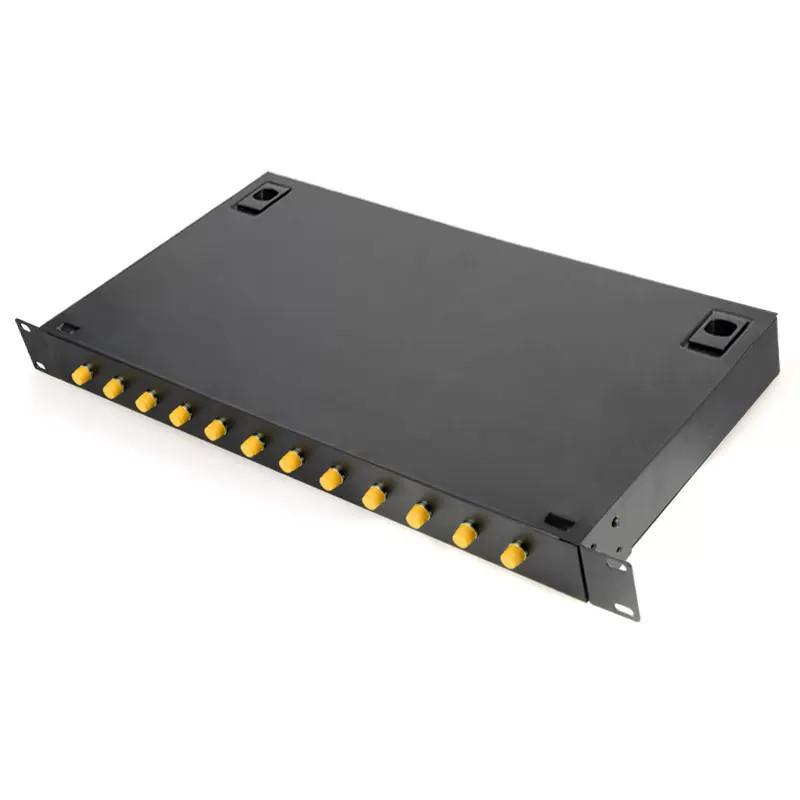 Metal Rack Mount Patch Panel 12 LC Duplex Coupler FTTH Termination Box