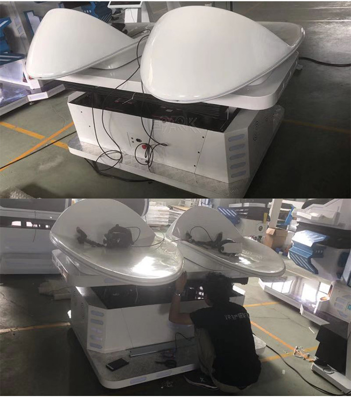 2.5KW 9D VR Simulator Virtual Reality Simulation Rides Game Machine Double Player Grass Skiing Vibrator