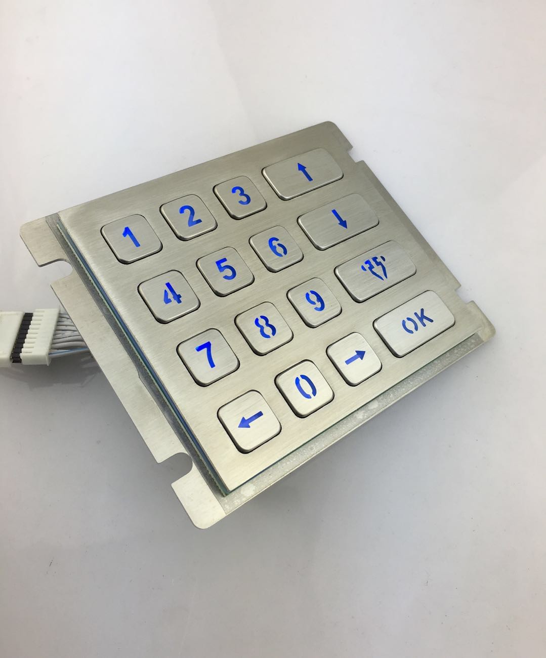4X4 vandal resistance stainless steel back lighted numeriic keypad