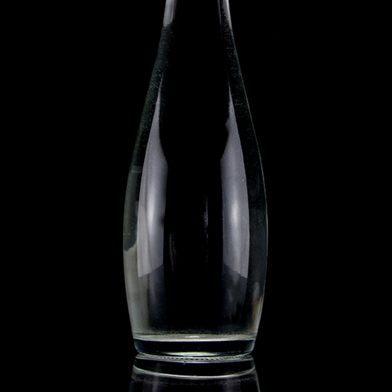 750ml 75cl Super Flint Teardrop Shaped Rum Vodka Whisky Glass Bottle With Glass Collar