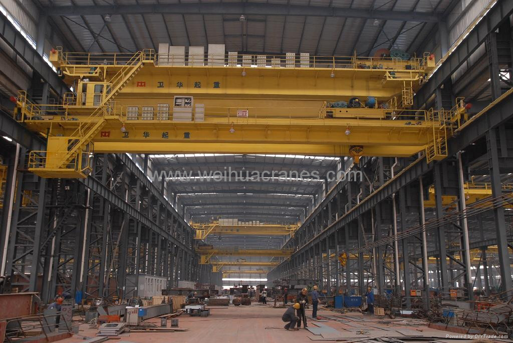 OEM ODM Electric Overhead Crane 5ton High Lifting Speed Double Girder Bridge Crane