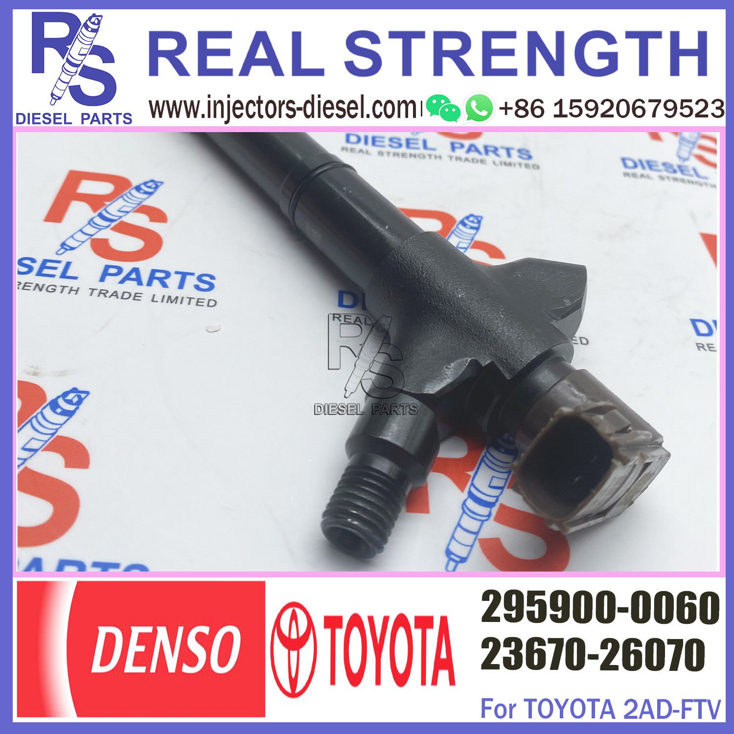 Diesel Fuel Injector Assembly 295900-0430 295900-0060 295900-0090 295900-0180 23670-26071 23670-0R10 For Toyota 1AD-FTV