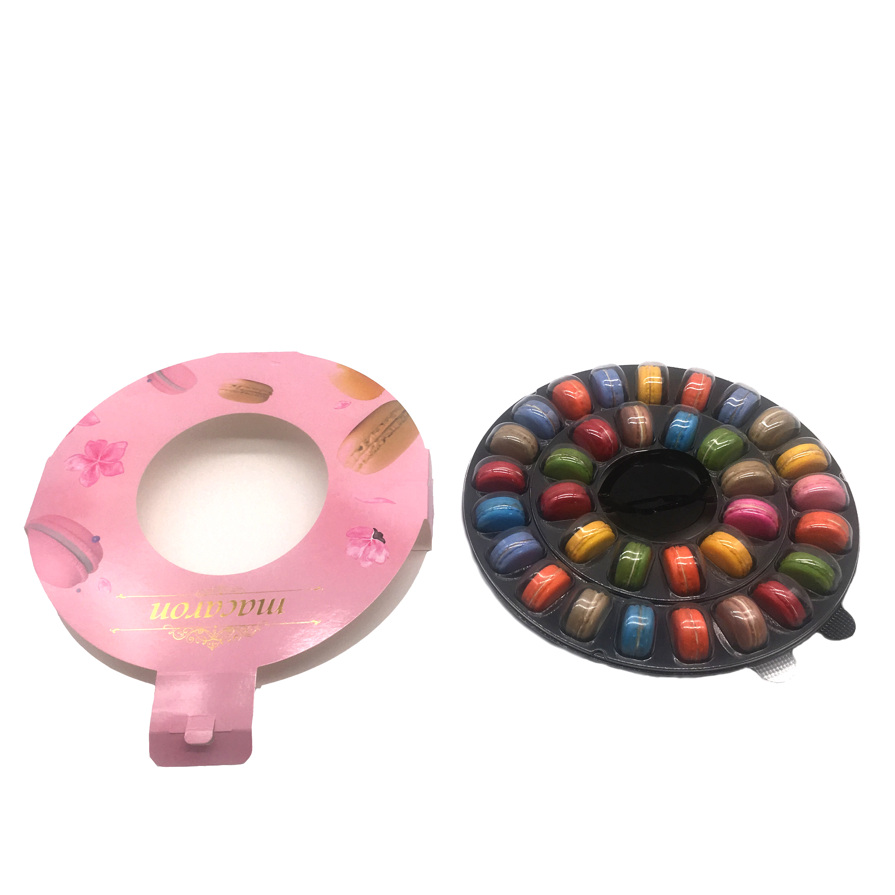 Plastic packaging tray 6 pack macaron blister pack tray cookie/candy/chocolate packaging box