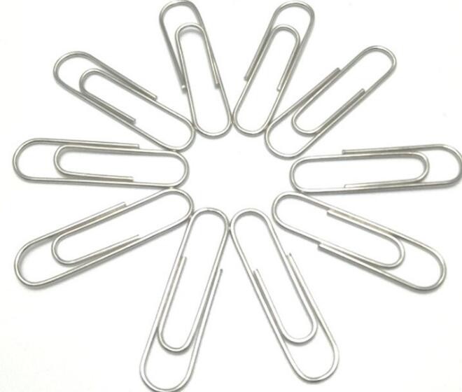 100 PCS/Box Silver Zinc Finish Round Shaped 25mm Metal Paper Clips