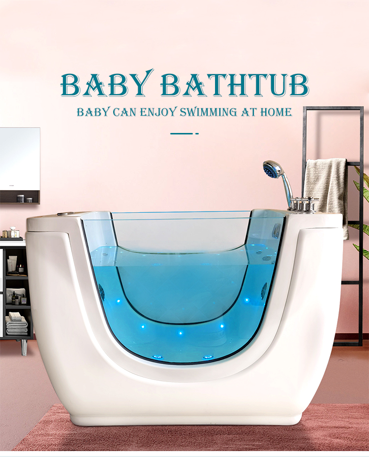 Acrylic Led Bubble Baby Spa Bathtub Massage Function Whirlpool